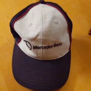 Mercedes-Benz White and Navy Cap